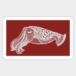 Cuttlefish - hand drawn marine life design Sticker